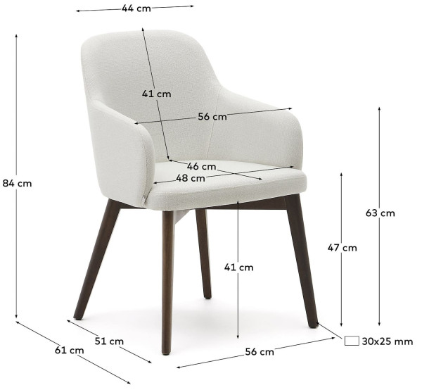 Стул La Forma NELIDA C0100170JJ12 Бежевый ткань-7