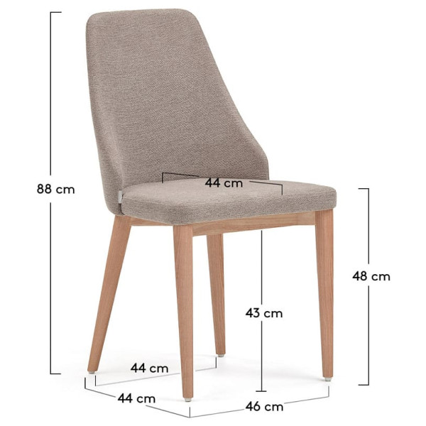 Стул La Forma ROSIE CC0079KY10 Коричневый ткань Шенил-10