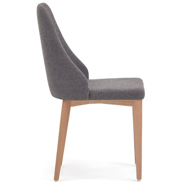 Стілець La Forma ROSIE CC0079KY15 Сірий тканина Шеніл-3