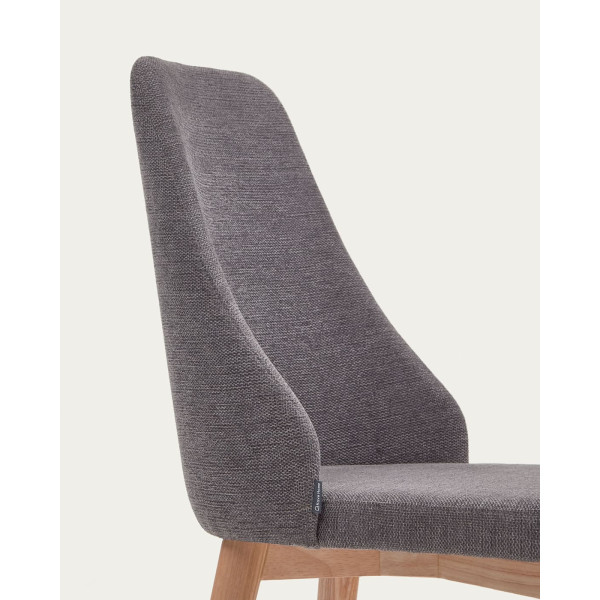 Стілець La Forma ROSIE CC0079KY15 Сірий тканина Шеніл-7