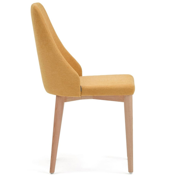 Стул La Forma ROSIE CC0079KY31 Горчичный ткань Шенил-3
