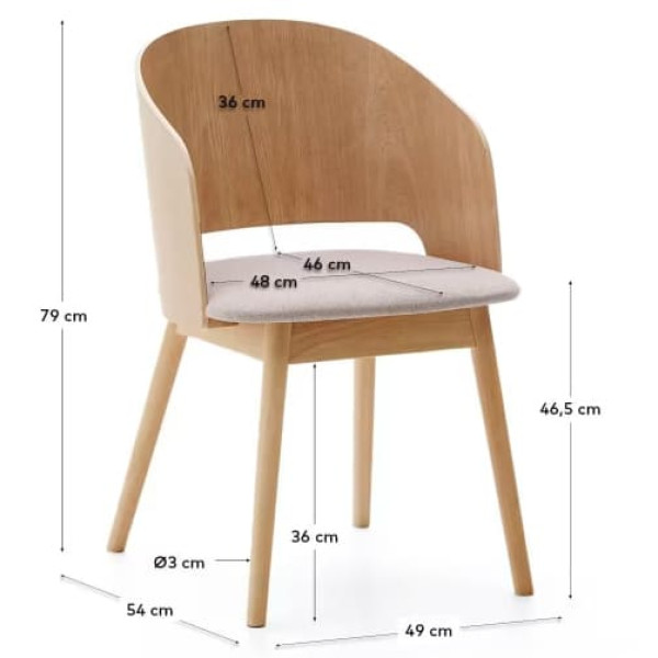 Стілець La Forma Senoa C06050MK12 Натуральний-9