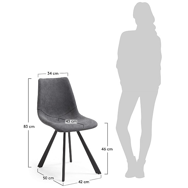Стілець La Forma ANDI CC0252UE02 Темно-сірий-4