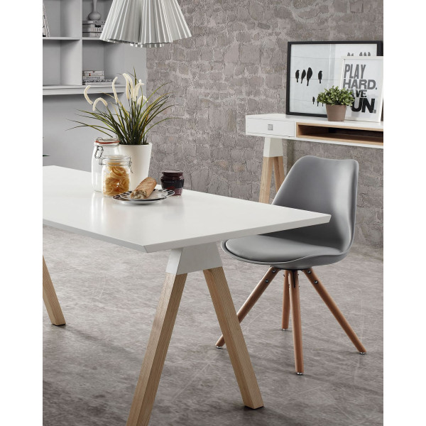 Стул La Forma Lars Серый EC005S14 пластик-бук-1