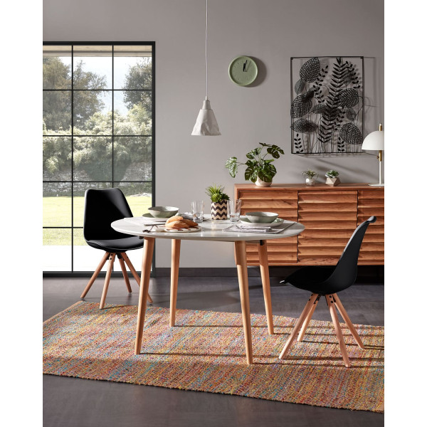 Стілець La Forma Lars Чорний EC005S01 пластик-бук-1