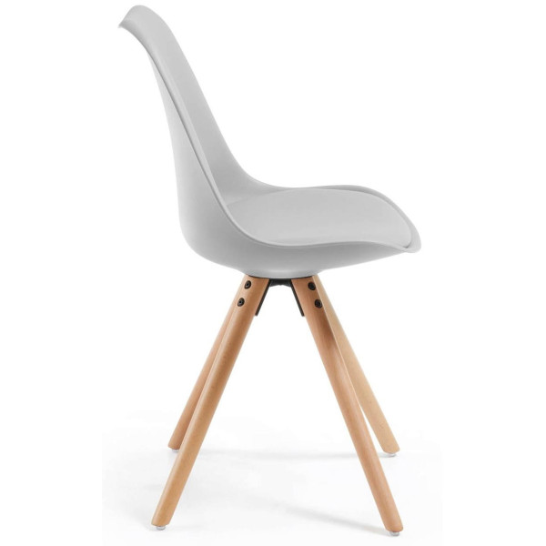 Стул La Forma Lars Серый EC005S14 пластик-бук-2