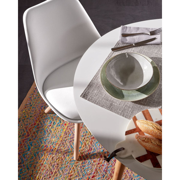 Стул La Forma Lars Белый EC005S05 пластик-бук-2