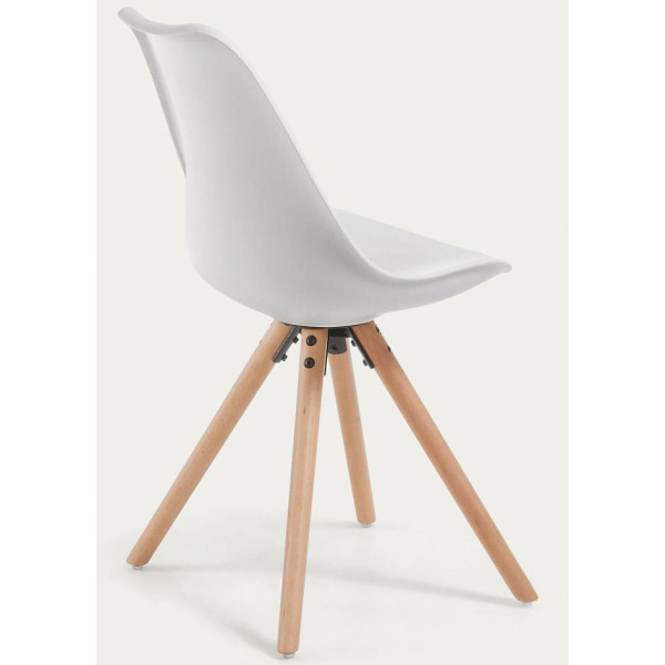 Стул La Forma Lars Белый EC005S05 пластик-бук-4