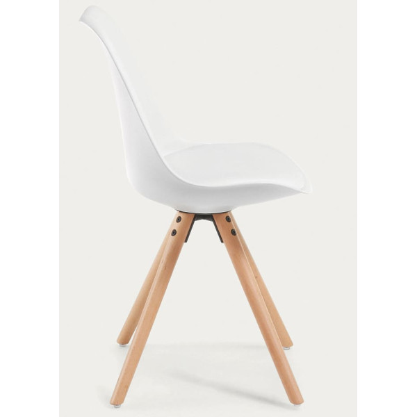 Стул La Forma Lars Белый EC005S05 пластик-бук-5