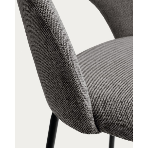 Напівбарний стілець La Forma Mahalia Темно-сірий-7