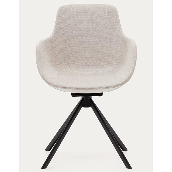 Стілець поворотний La Forma TISSIANA C0200007BF12 Бежевий тканина синель-3