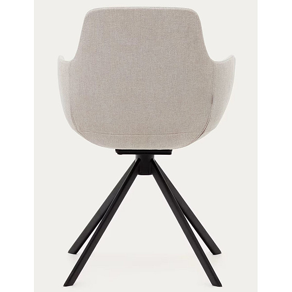 Стілець поворотний La Forma TISSIANA C0200007BF12 Бежевий тканина синель-6