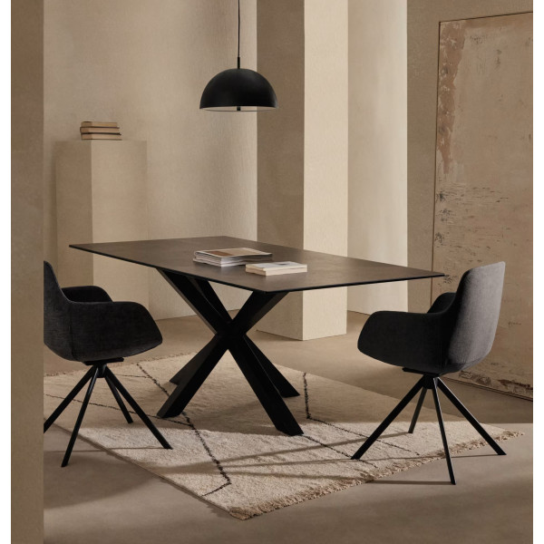 Стілець поворотний La Forma TISSIANA C0200007BF15 Темно-сірий тканина синель-2