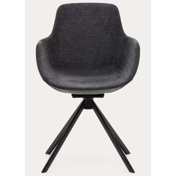 Стілець поворотний La Forma TISSIANA C0200007BF15 Темно-сірий тканина синель-3