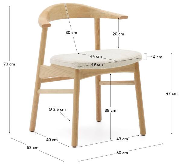 Стул La Forma Timons C0100144JD12 Натуральный-15