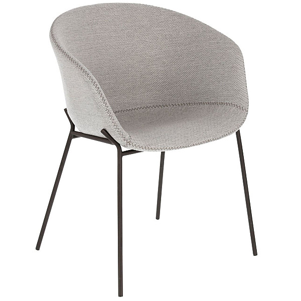 Стілець La Forma ZADINE CC1084VD14 Світло-сірий тканина-0