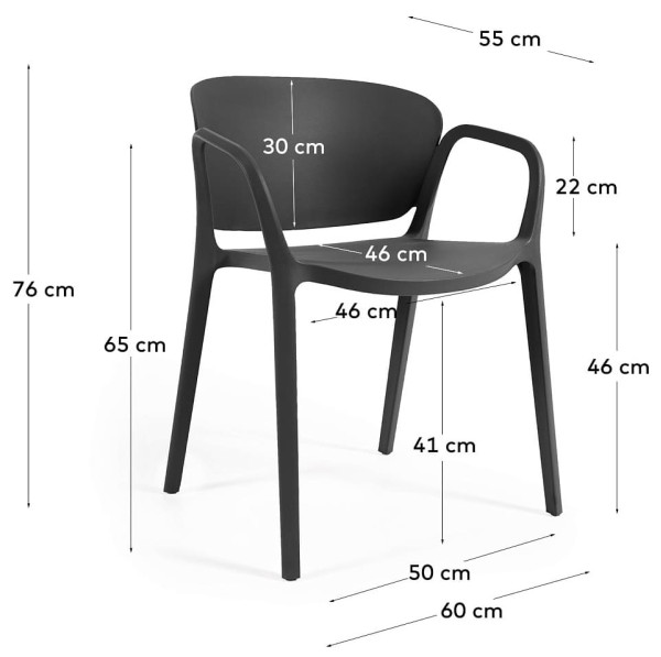 Стілець La Forma ANIA CC6094S01 Чорний-9