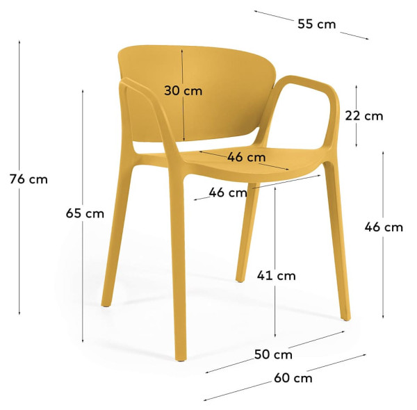 Стілець La Forma ANIA CC6094S31 Жовтий-9