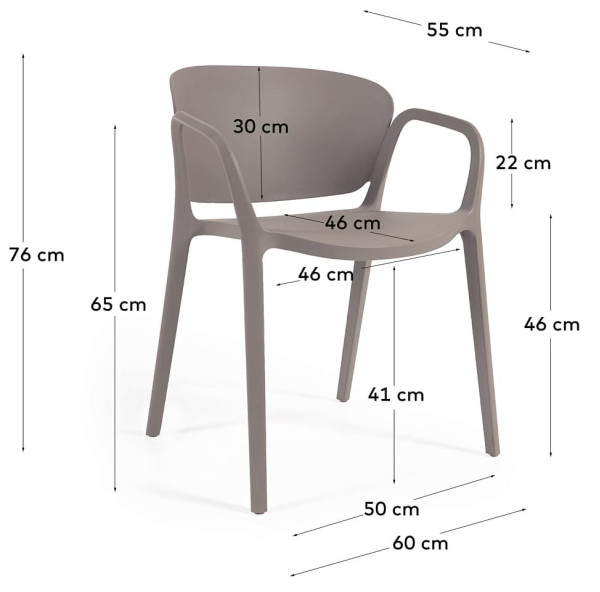 Стілець La Forma ANIA CC6094S10 Коричневий-9