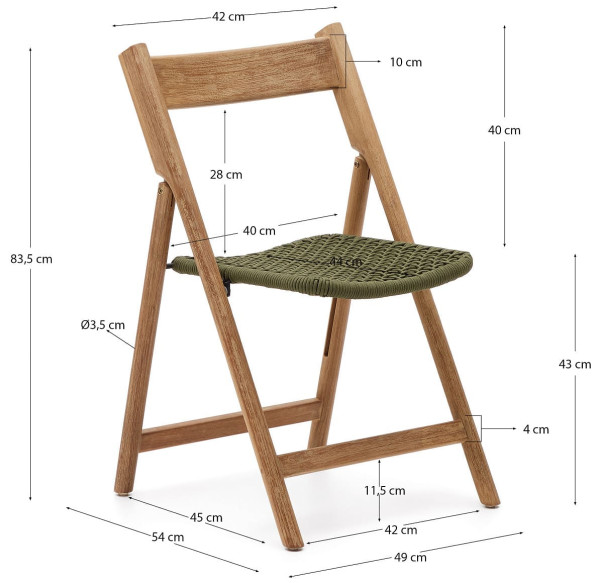 Стілець складаний La Forma DANDARA J0700006JJ19-12