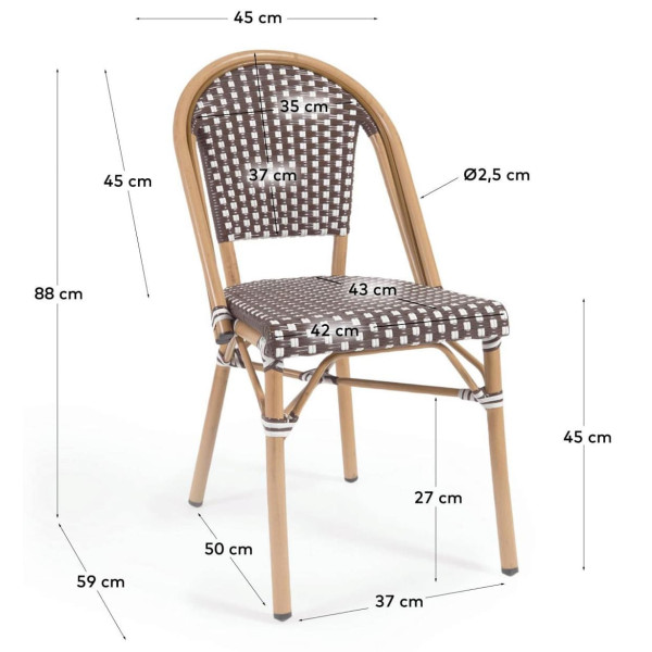 Стілець La Forma MARILYN AB510J09 Коричневий-11