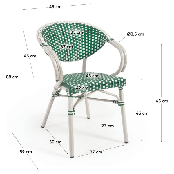 Стул La Forma MARILYN AB512J06 Зеленый-12