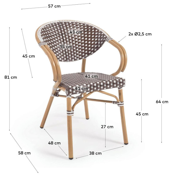 Стілець La Forma MARILYN AB512J09 Коричневий-12