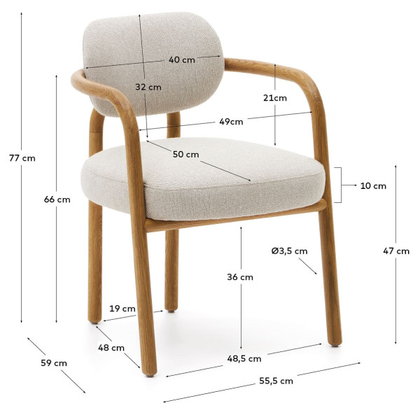 Стілець-крісло La Forma MELQUI 100001JJ12-11