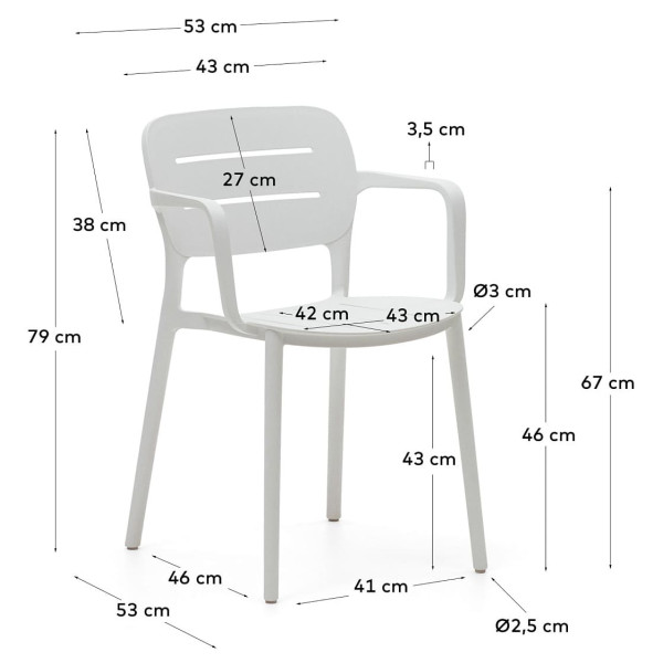 Садовий стілець La Forma MORELLA CC6108S05 Білий-11