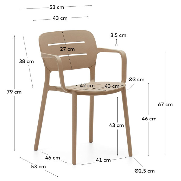 Садовый стул La Forma MORELLA CC6108S12 Бежевый-10