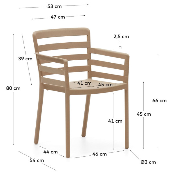 Садовый стул La Forma NARIET C6106S12 Бежевый-10