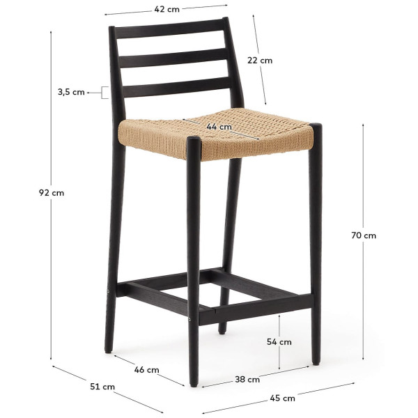 Полубарный стул La Forma ANALY C0600082CP46-9