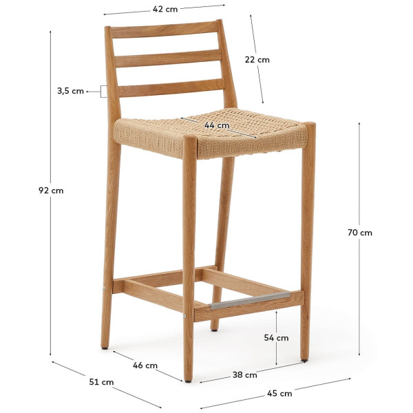 Напівбарний стілець La Forma ANALY C0600081CP46-9