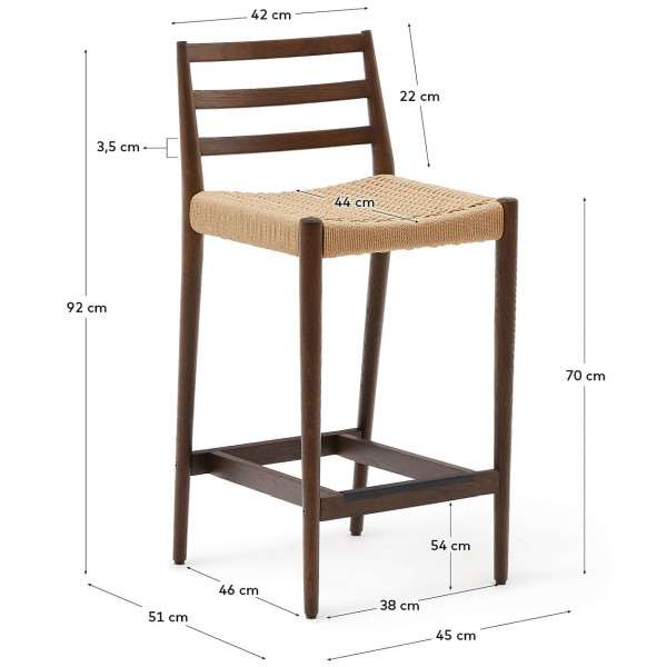 Полубарный стул La Forma ANALY C0600083CP46-9