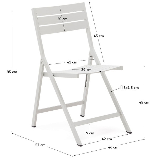 Стул складной La Forma TORRETA J0600087NN05 Белый-10