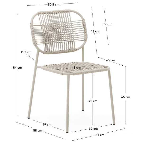 Стул La Forma TALAIER J0600105SS05-9