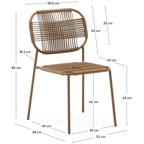 Стілець La Forma TALAIER J0600105SS12-9