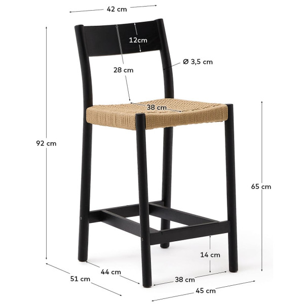 Напівбарний стілець La Forma YALIA C0600072CP46-8