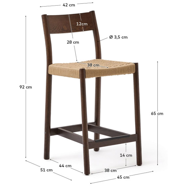 Полубарный стул La Forma YALIA C0600071CP46-8