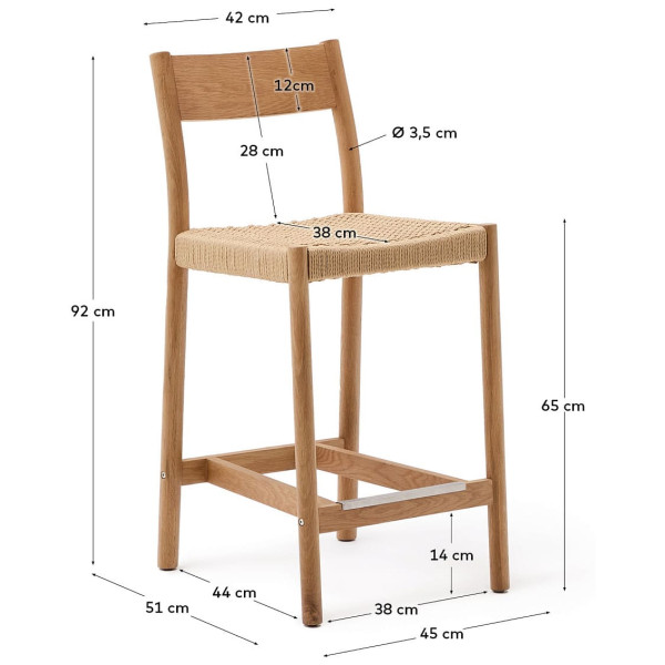 Полубарный стул La Forma YALIA C0600070CP46-8