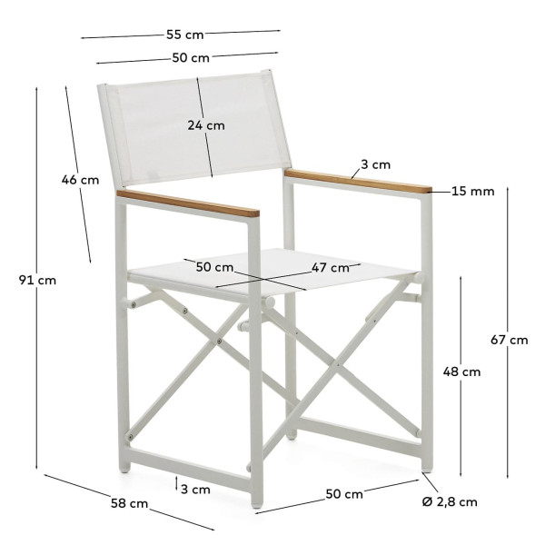 Стул складной La Forma LLADO J0700005RR05 Белый-10