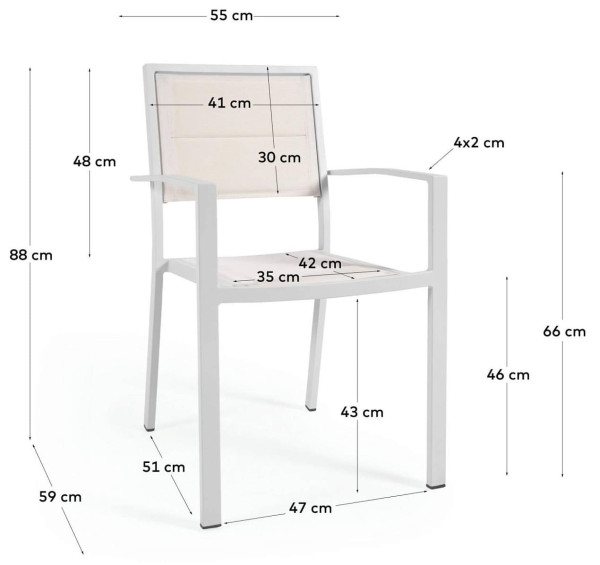 Стілець La Forma SIRLEY AB508N05 Білий-7
