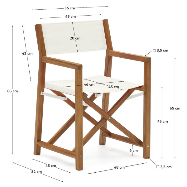 Стілець складаний La Forma THIANNA J0700001JJ05 Бежевий-9