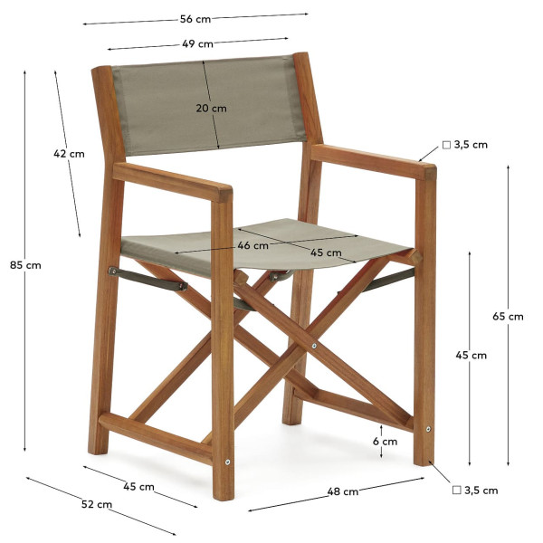 Стул складной La Forma THIANNA J0700001JJ36 Зеленый-10