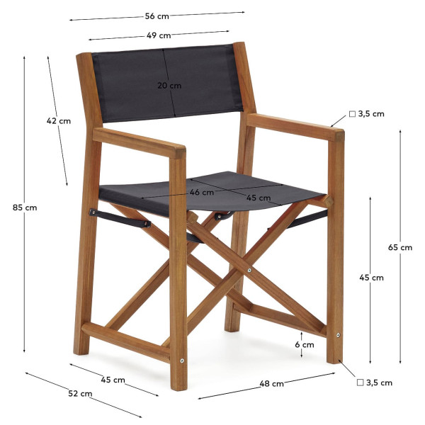 Стул складной La Forma THIANNA J0700001JJ01 Черный-9