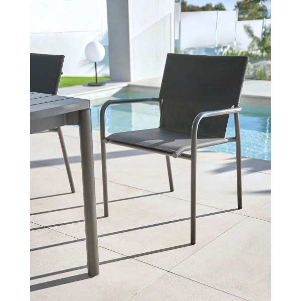 Садовый стул La Forma ZALTANA CC6033R02 Темно-серый-1