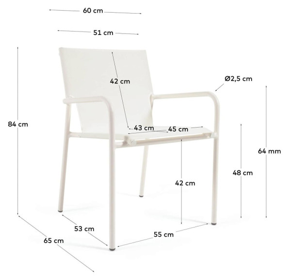 Садовый стул La Forma ZALTANA CC6033R33 Белый-9