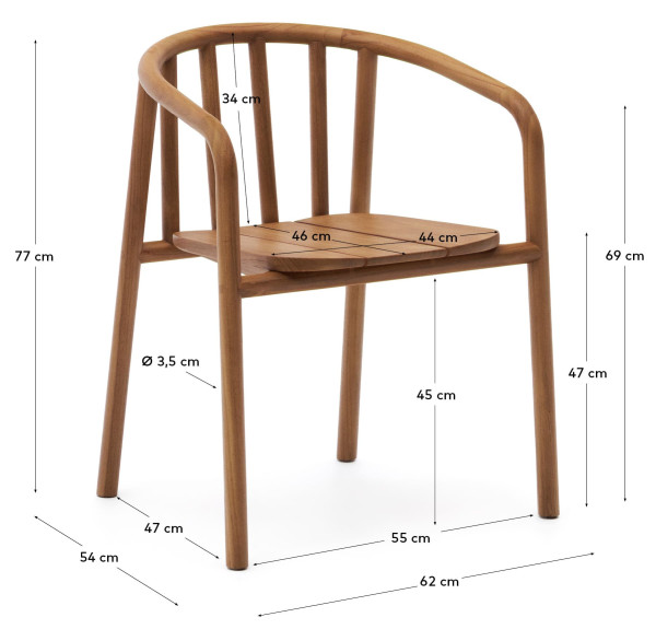 Стул La Forma Turqueta J0600111MM47 Натуральный-12