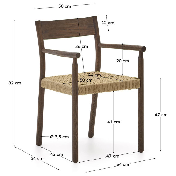 Стілець La Forma YALIA C0100123CP46 Горіх-9