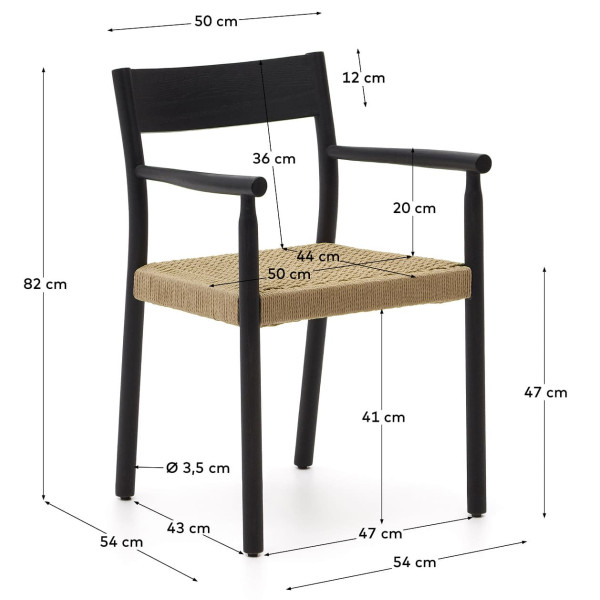 Стілець La Forma YALIA C0100124CP46 Чорний-8